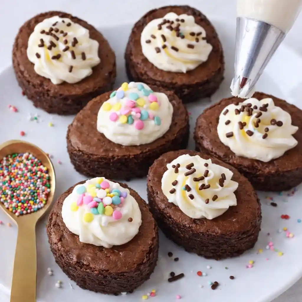 easter deviled brownies with cream cheese frosting