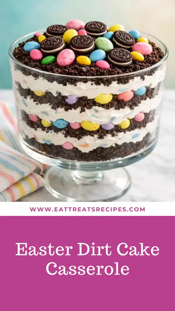 Easter Dirt Cake Casserole (Easy No-Bake Easter Dessert Recipe)