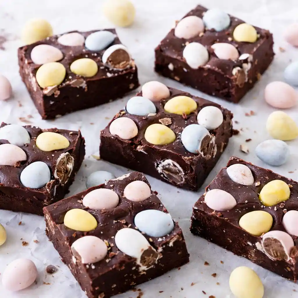 easy easter fudge colorful mini egg chocolate squares