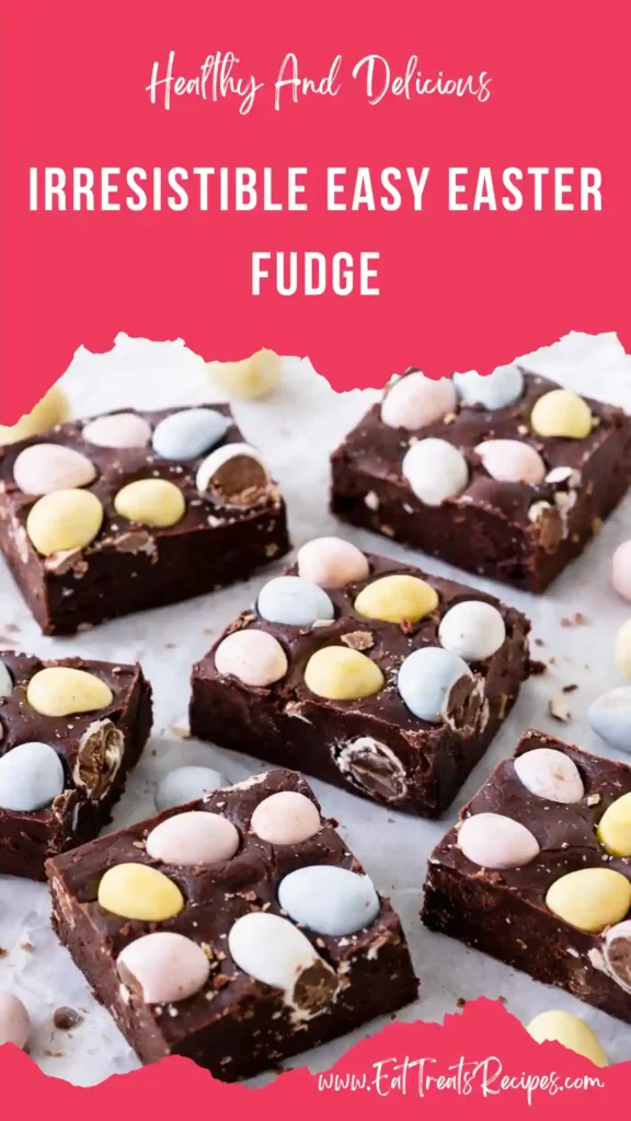 easy easter fudge colorful mini egg chocolate squares