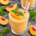 frozen peach lemonade slush drink refreshing summer