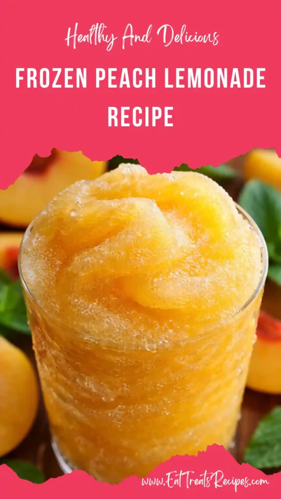 frozen peach lemonade slush drink refreshing summer
