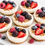 frozen yogurt granola cups berries healthy snack