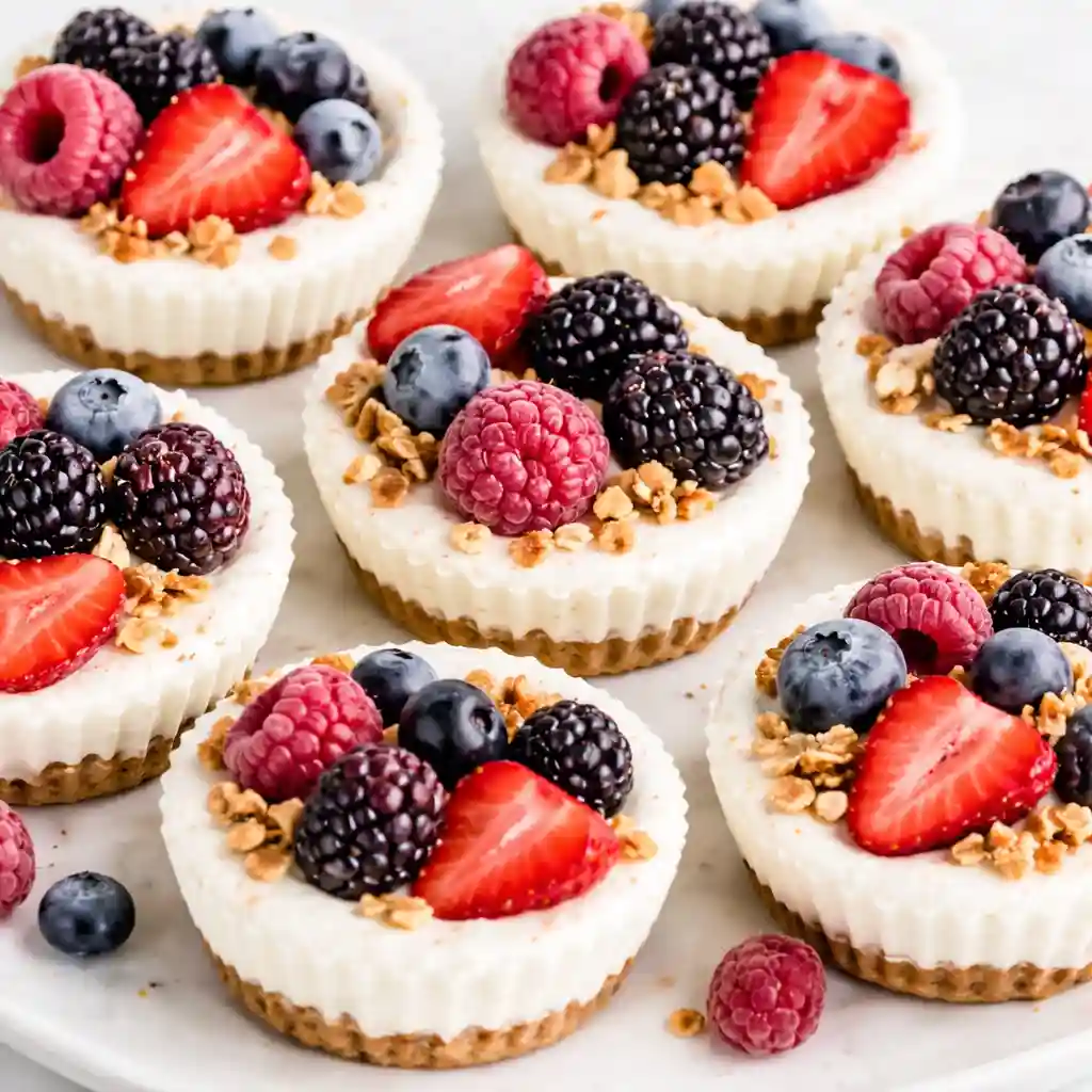 frozen yogurt granola cups berries healthy snack