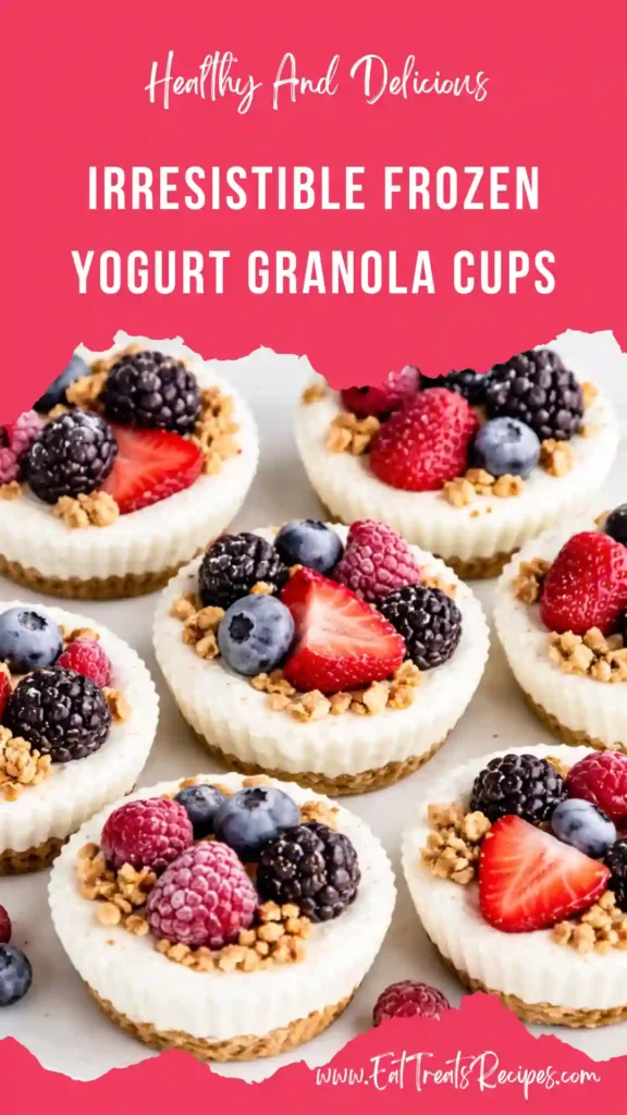 frozen yogurt granola cups berries healthy snack