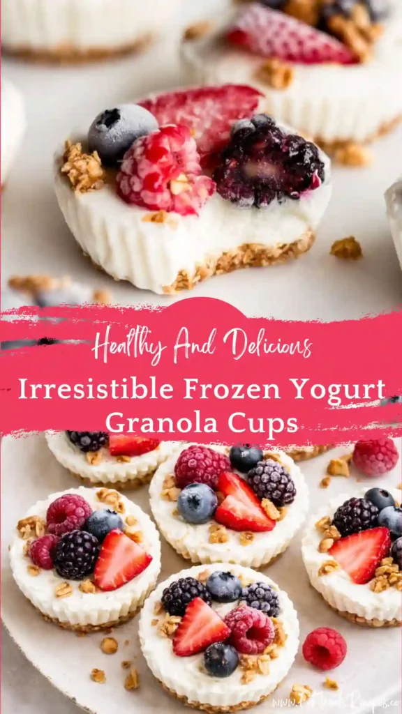 frozen yogurt granola cups berries healthy snack