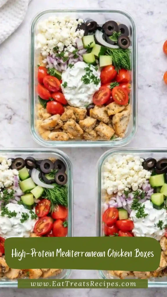 high protein mediterranean chicken boxes recipe