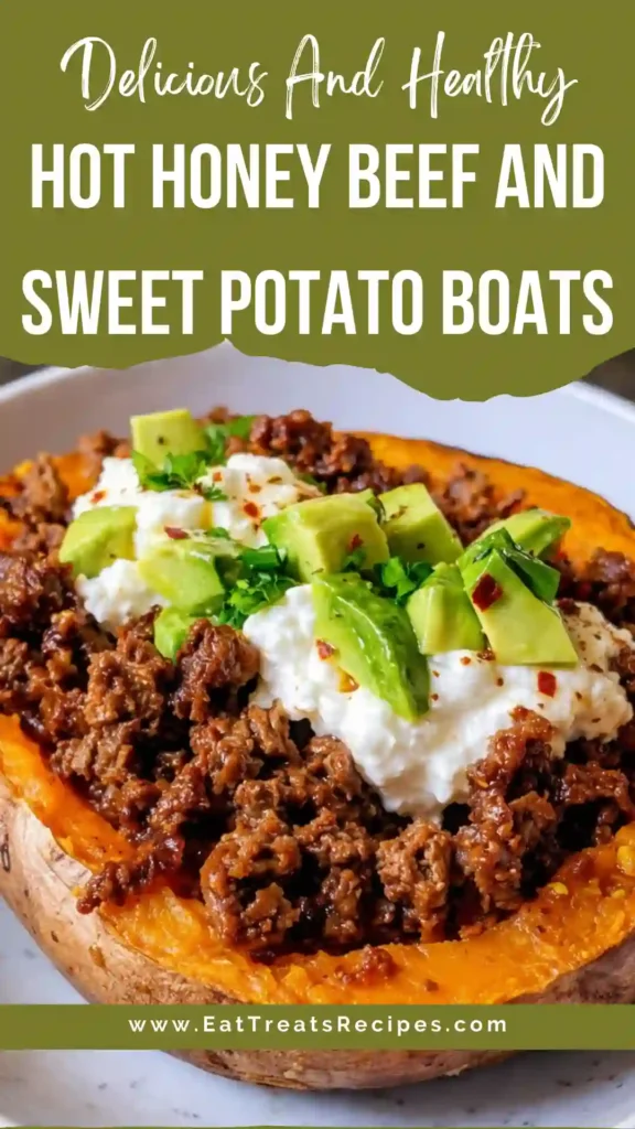 hot honey beef and sweet potato boats recipe