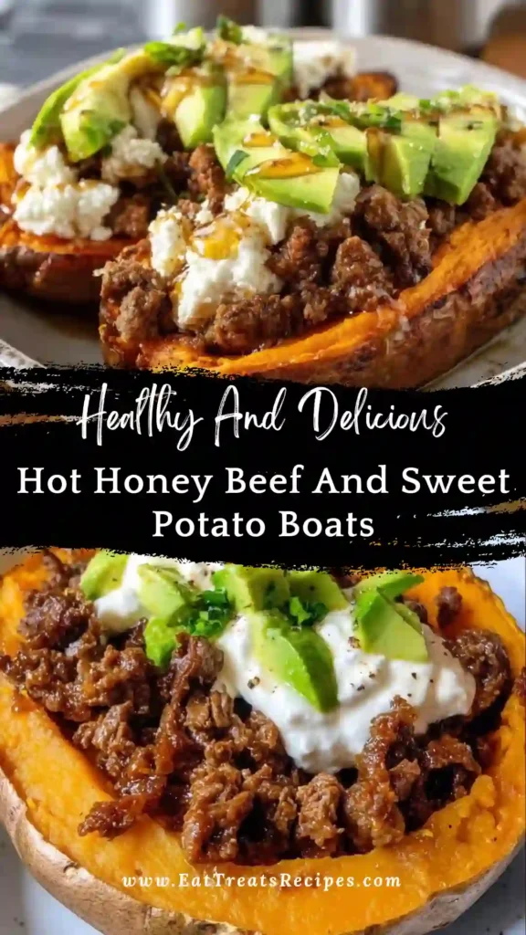 hot honey beef and sweet potato boats recipe