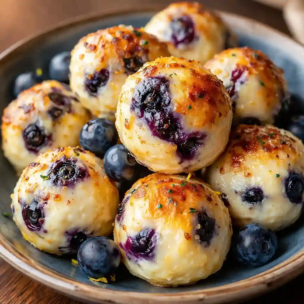lemon blueberry cottage cheese protein bites healthy no bake snack