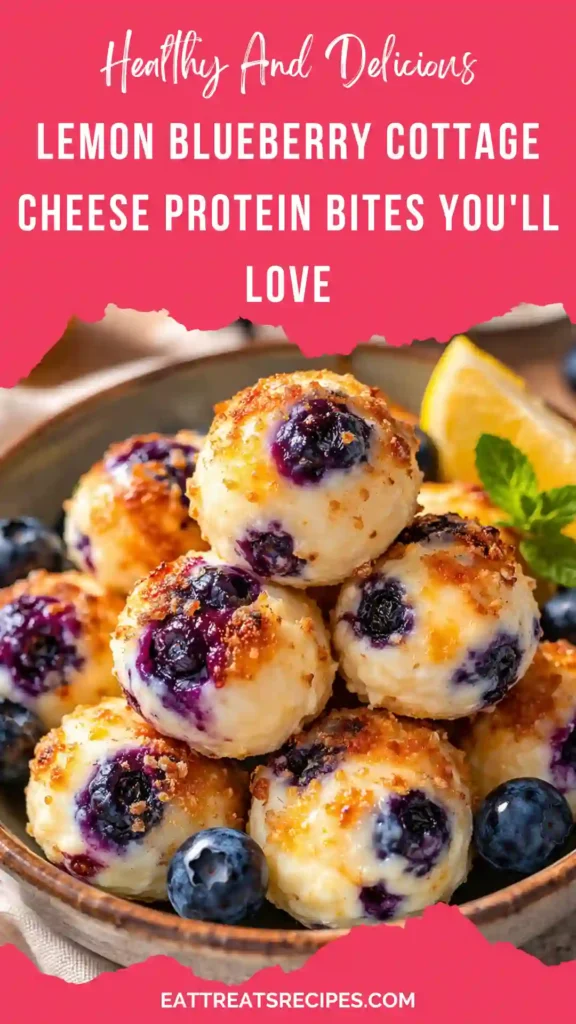 lemon blueberry cottage cheese protein bites healthy no bake snack