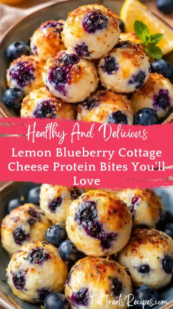 lemon blueberry cottage cheese protein bites healthy no bake snack