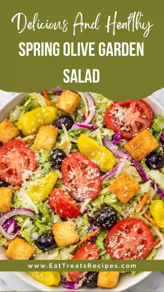 olive garden salad with lettuce olives pepperoncini tomatoes and italian dressing