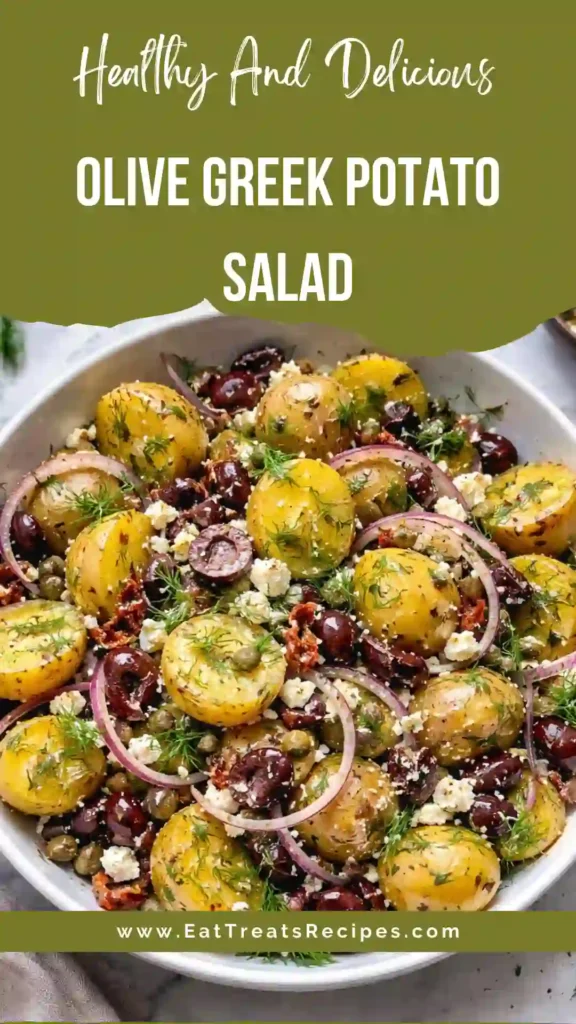 olive greek potato salad with feta and kalamata olives