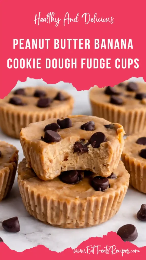 peanut butter banana cookie dough fudge cups chocolate dessert