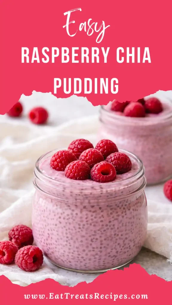 Raspberry Chia Pudding with Greek yogurt and fresh raspberries