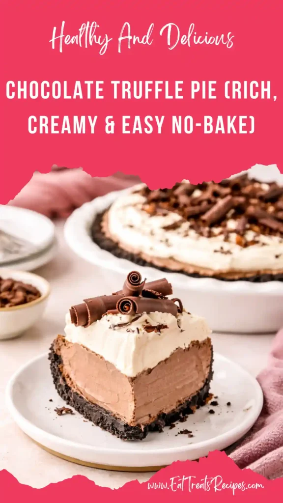 chocolate truffle pie rich creamy texture slice