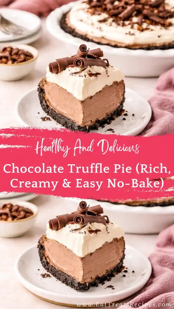 chocolate truffle pie rich creamy texture slice