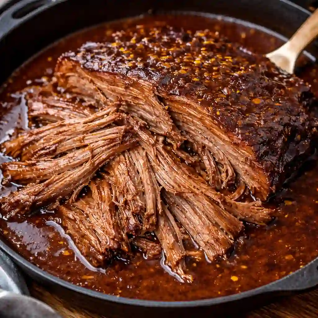 spicy caramelized beef brisket delight served in bowl