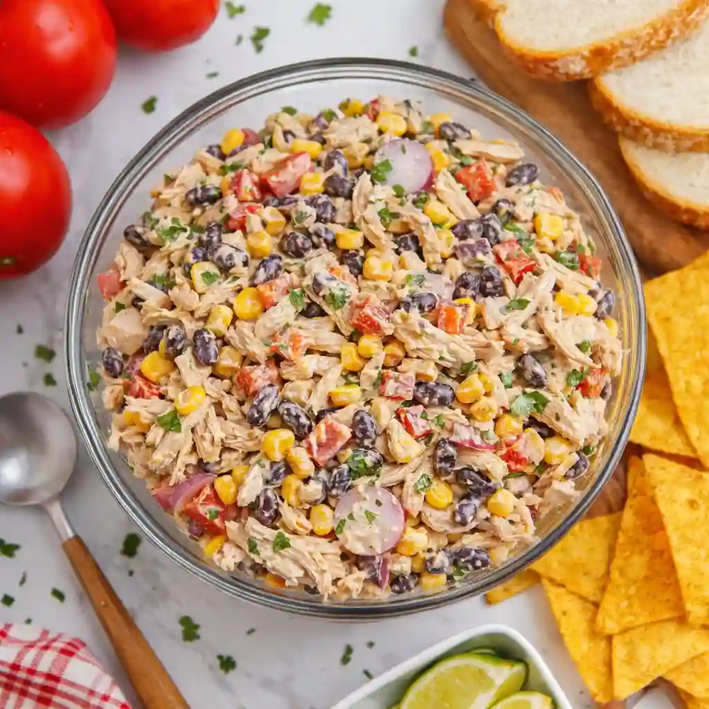 Best southwestern chicken salad recipe served in bowl