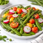 Spring Vegetable Salad with fresh seasonal vegetables and lemon vinaigrette