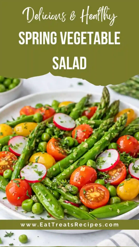 Spring Vegetable Salad with fresh seasonal vegetables and lemon vinaigrette