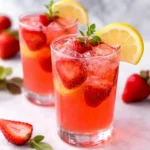 strawberry dirty sprite drink fizzy pink soda