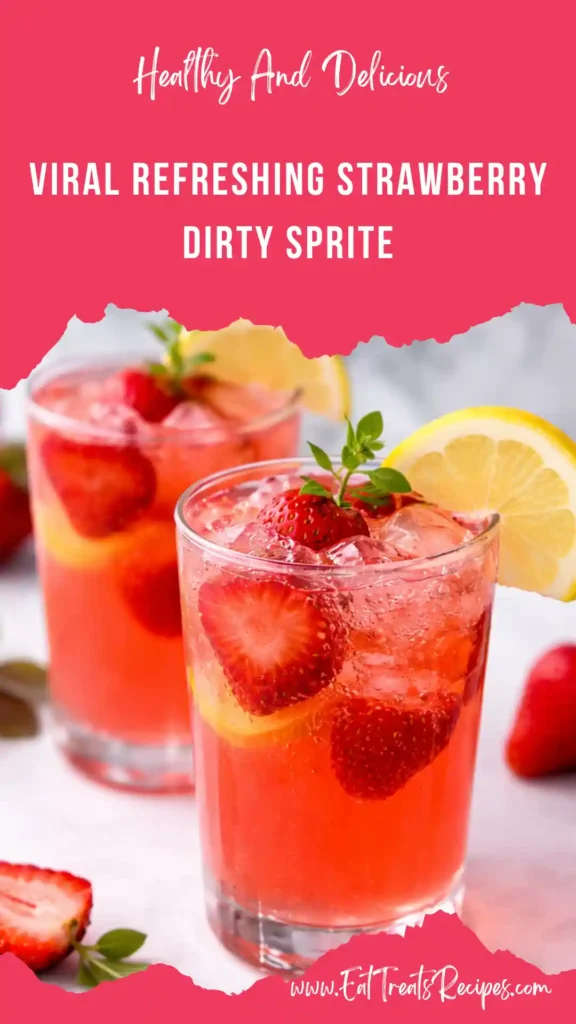 strawberry dirty sprite drink fizzy pink soda