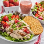 strawberry poppy seed rotisserie chicken salad fresh colorful