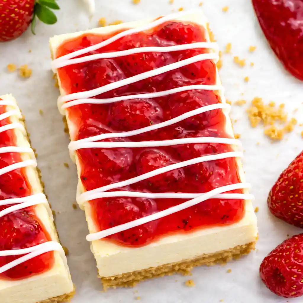 Strawberry Topped Philadelphia Cheesecake New York style