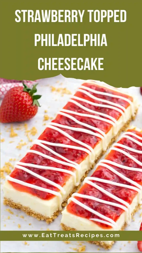 Strawberry Topped Philadelphia Cheesecake New York style