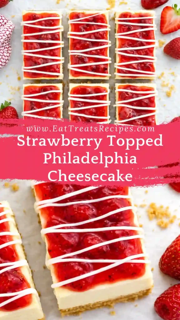 Strawberry Topped Philadelphia Cheesecake New York style