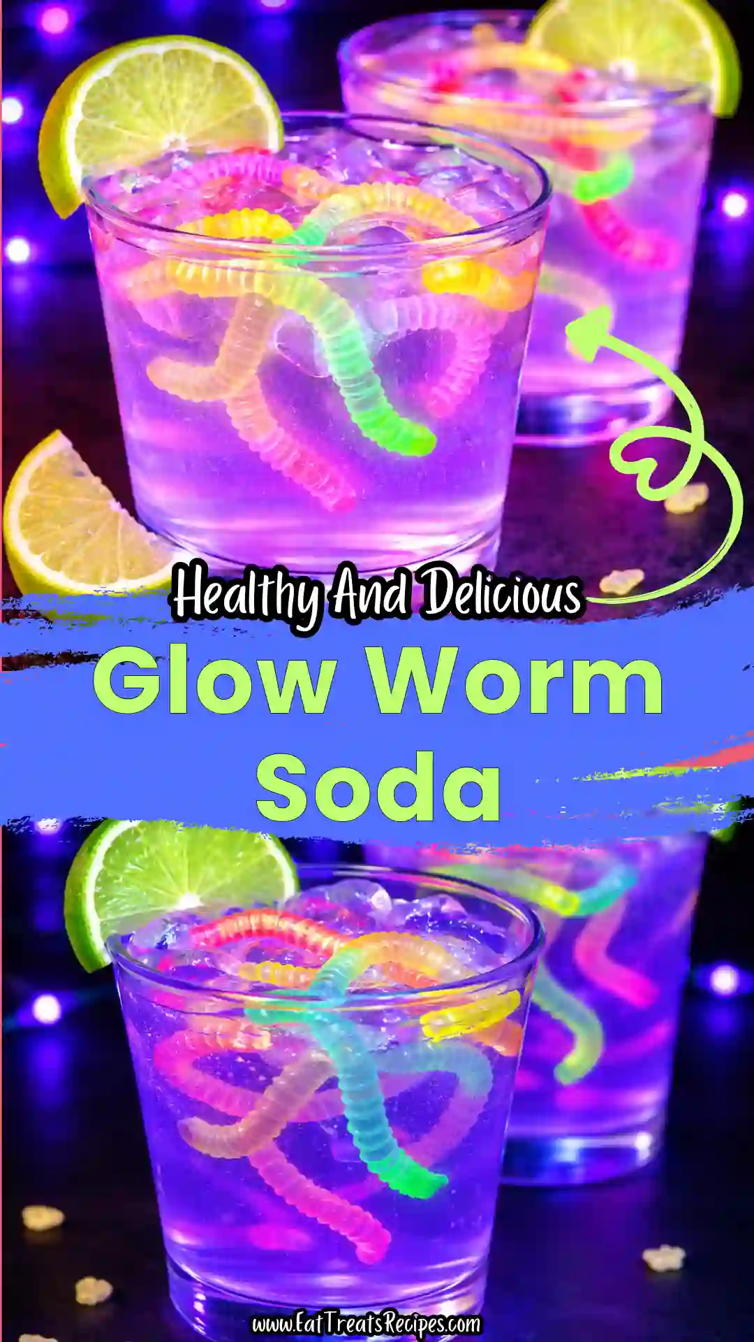 gummy worm soda kids party drink colorful