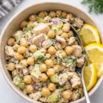 healthy tuna garbanzo bean salad fresh high protein meal