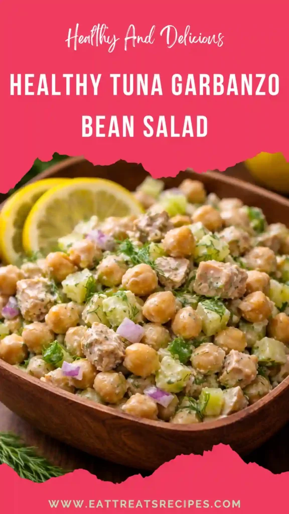healthy tuna garbanzo bean salad fresh high protein meal
