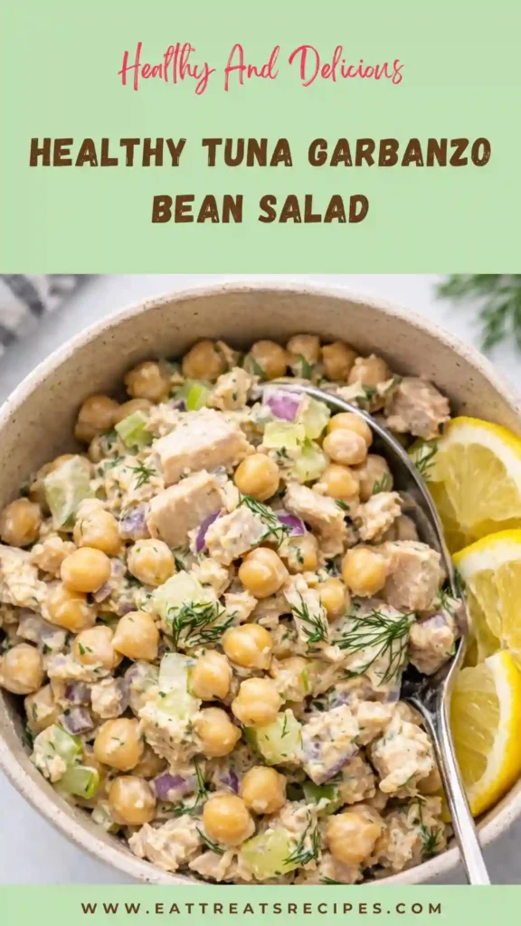 healthy tuna garbanzo bean salad fresh high protein meal