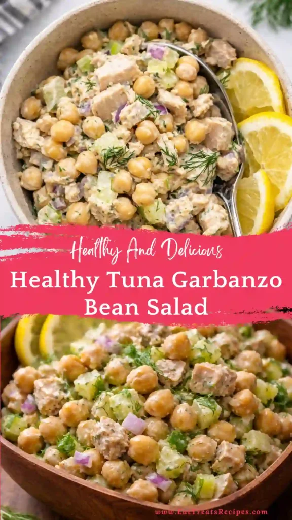 healthy tuna garbanzo bean salad fresh high protein meal