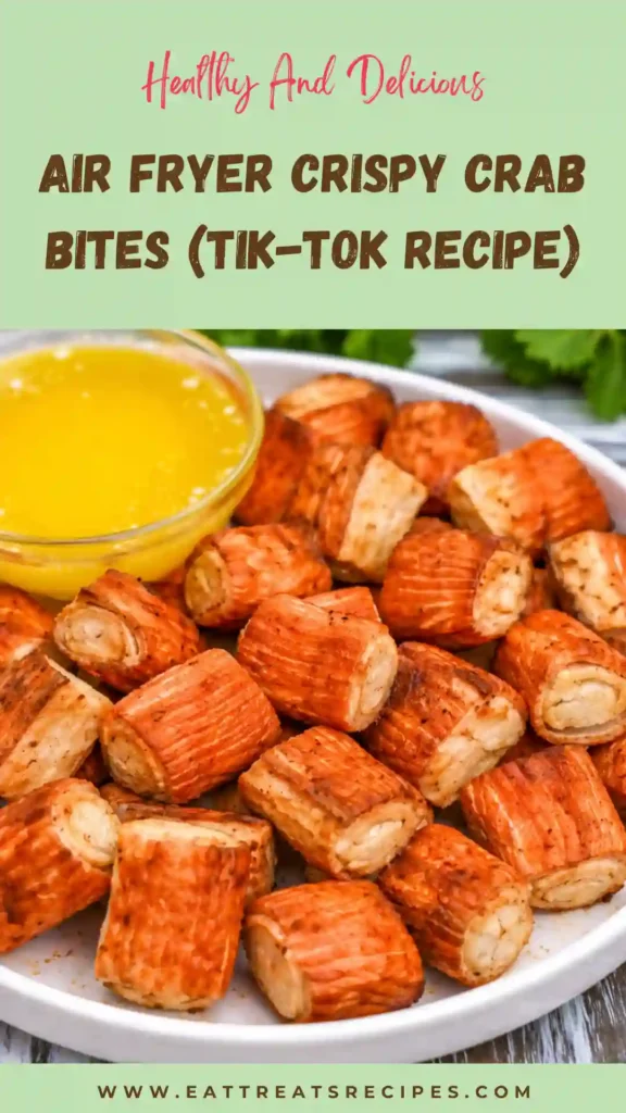 air fryer crab bites served with dipping sauce appetizer snack