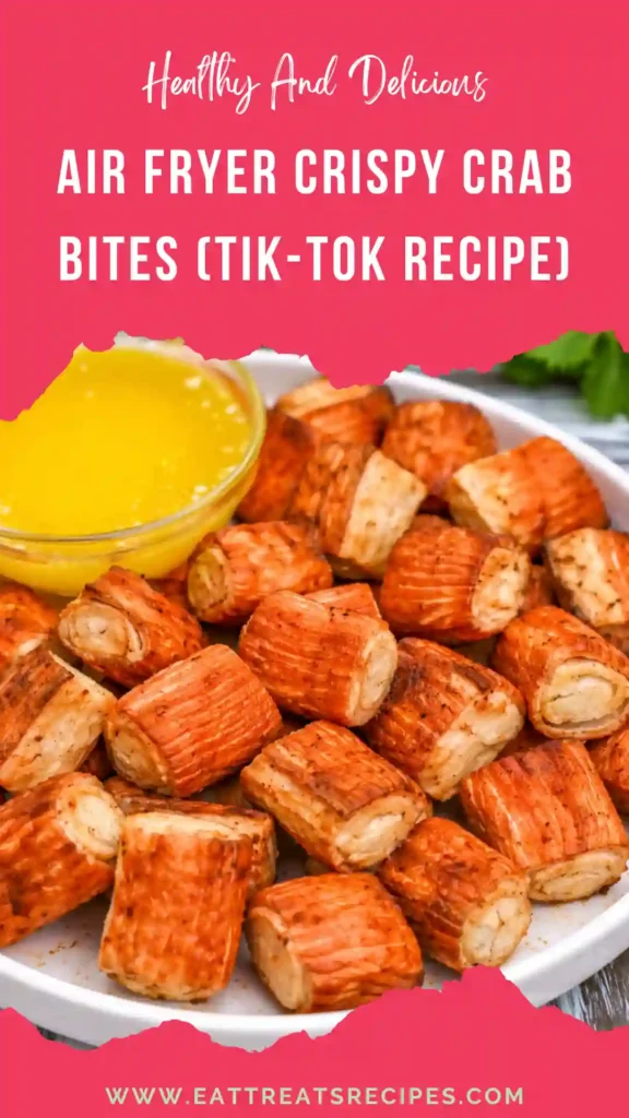 air fryer crab bites served with dipping sauce appetizer snack