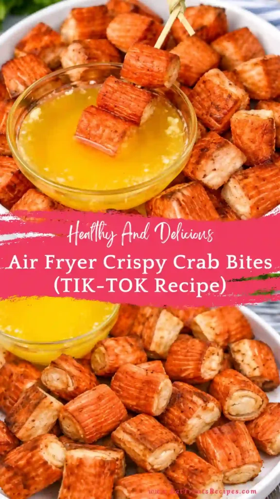 air fryer crab bites served with dipping sauce appetizer snack