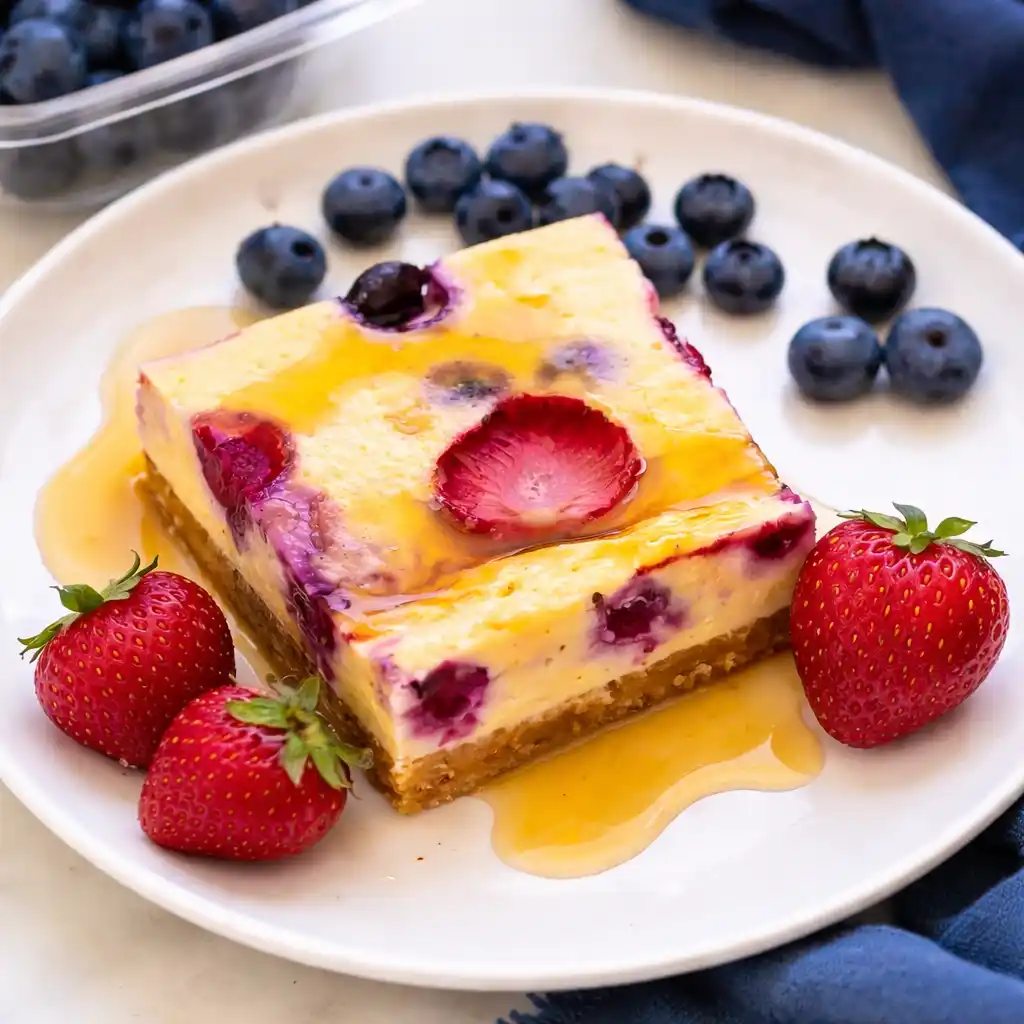baked yogurt recipe creamy custard healthy dessert slices