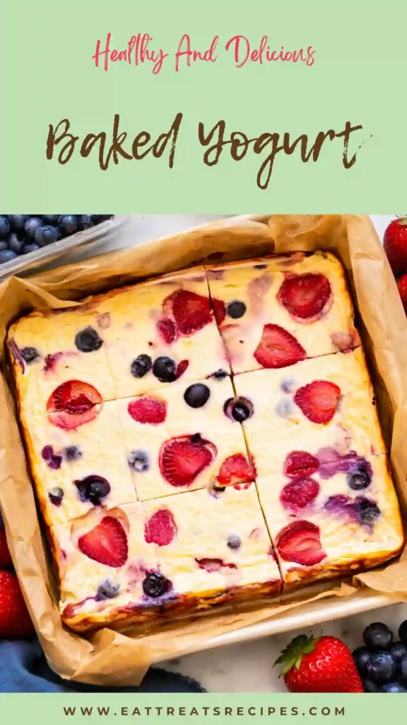 baked yogurt recipe creamy custard healthy dessert slices