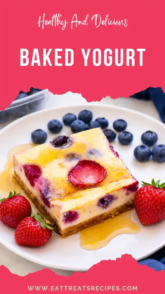 baked yogurt recipe creamy custard healthy dessert slices