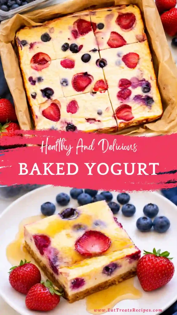 baked yogurt recipe creamy custard healthy dessert slices