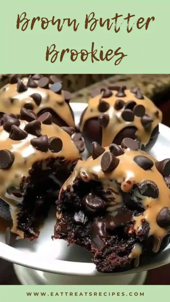 brown butter brookies stacked chocolate cookie brownie bars