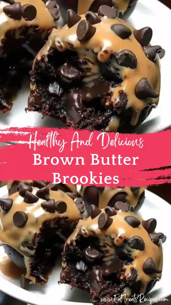 brown butter brookies stacked chocolate cookie brownie bars