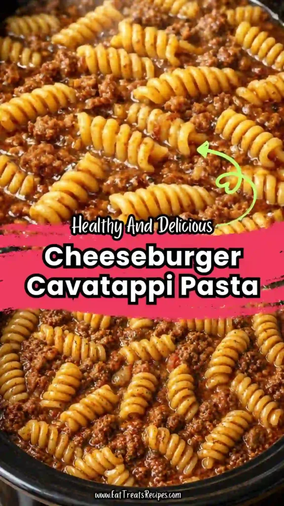 cheeseburger cavatappi slow cooker creamy