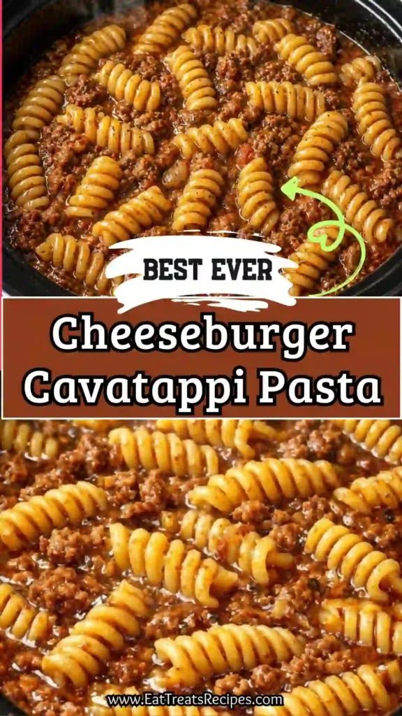 cheeseburger cavatappi slow cooker creamy