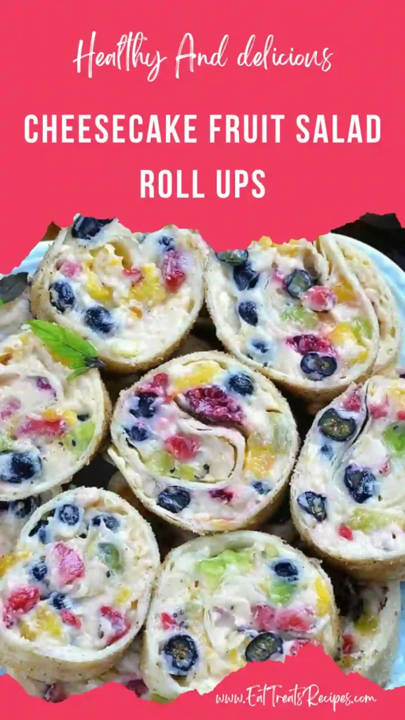 cheesecake fruit roll ups pinwheel slices colorful dessert