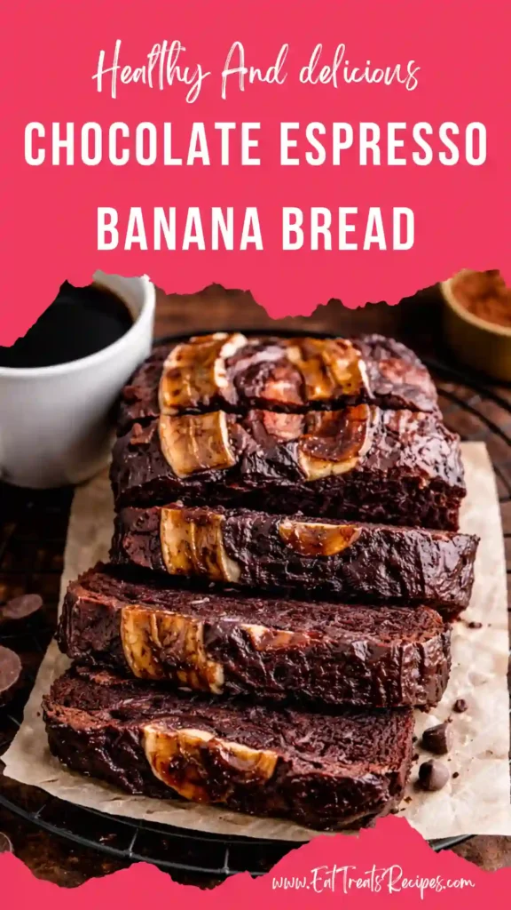 chocolate espresso banana bread moist slice
